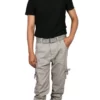 Sagvish Men Light Grey Plain Cargos