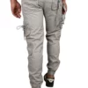 Sagvish Men Light Grey Plain Cargo