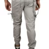 Sagvish Mens Solid Light Grey Plain Cargos