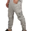 Sagvish Mens Solid Light Grey Plain Cargos