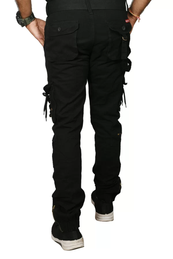 Sagvish Men Black Plain Cargo