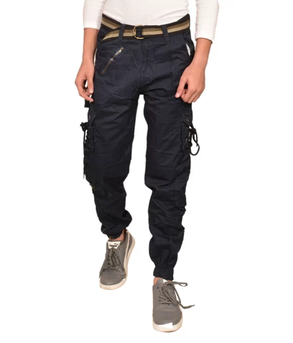 Sagvish Mens Navy Plain Cargo