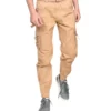 Sagvish Mens Gold Plain Cargo