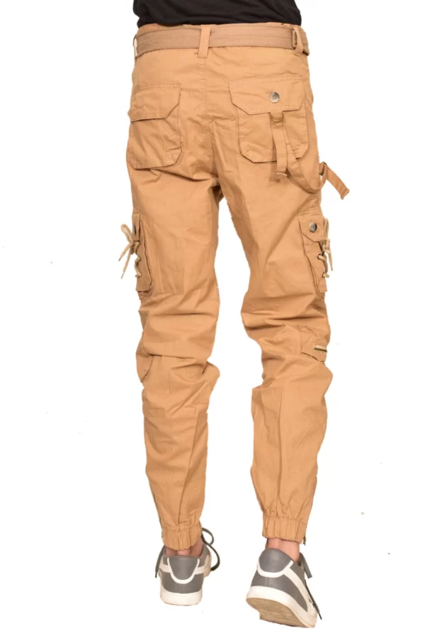 Sagvish Mens Gold Plain Cargo