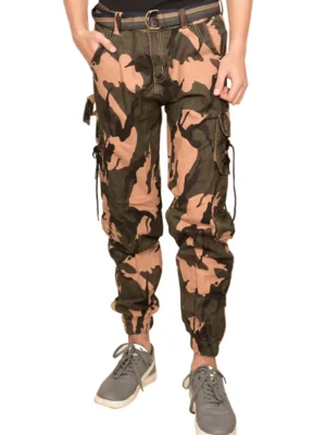 Sagvish Mens LightBeigeMahendi Army Cargo Trouser