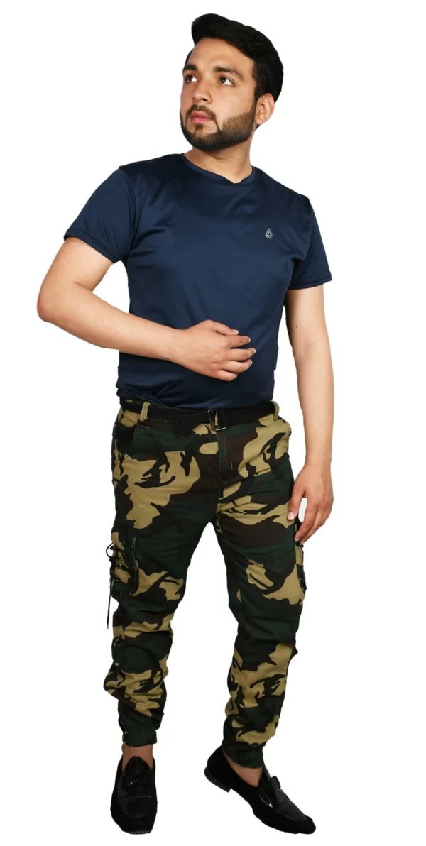 Sagvish Mens LightBeigeBottle Army Cargo Joggers