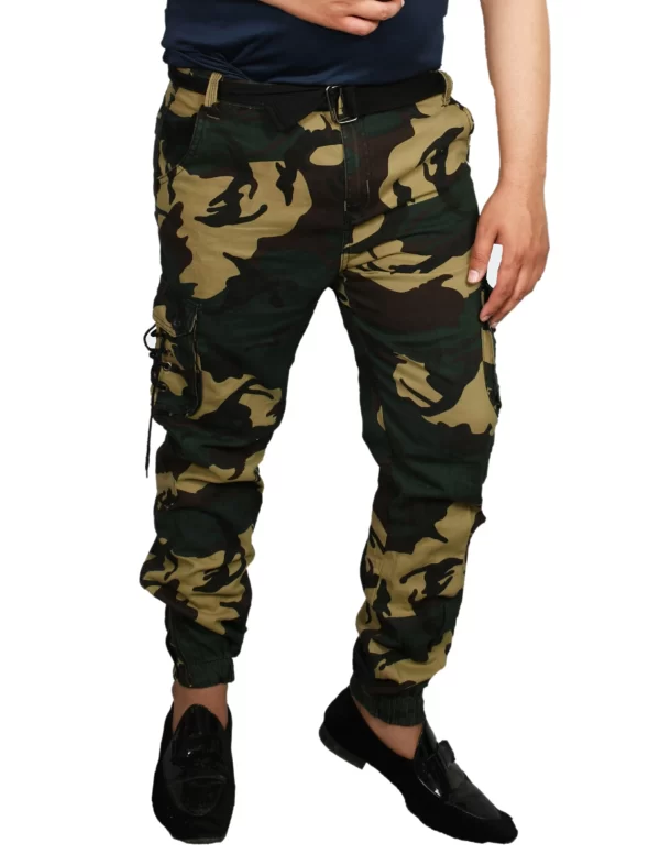 Sagvish Mens LightBeigeBottle Army Cargo Joggers