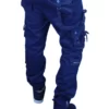 Sagvish Men Navy Plain Cargos