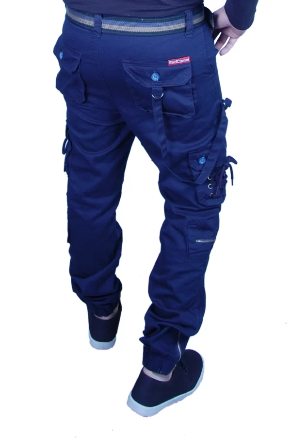 Sagvish Men Navy Plain Cargos