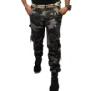 Sagvish Mens Army Print Navy Black Cargo