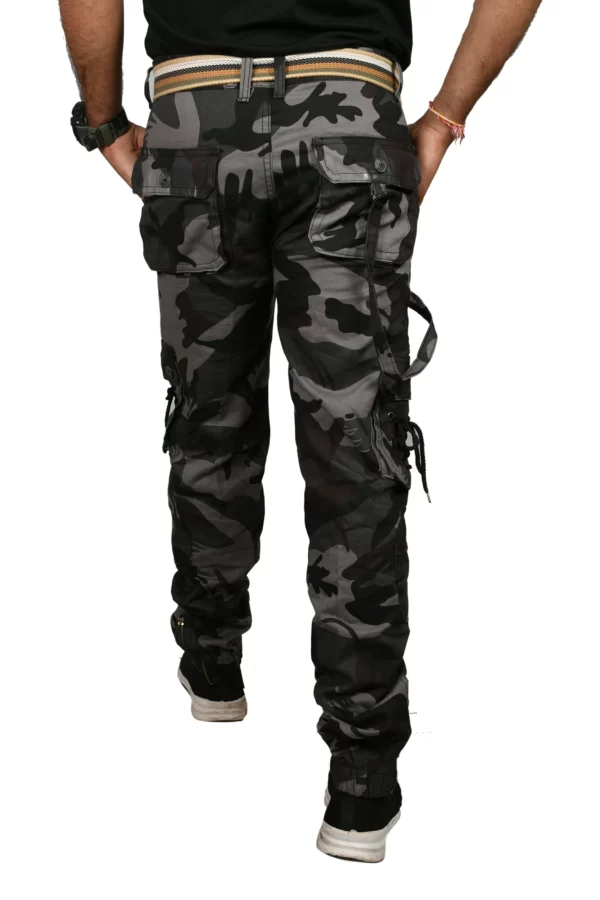 Sagvish Mens Army Print Navy Black Cargo