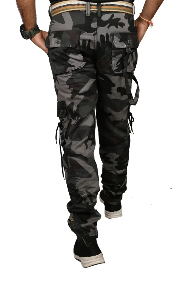 Sagvish Mens Army Print Navy Black Cargos