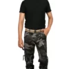 Sagvish Men Army Print Navy Black Cargo