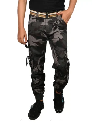 Sagvish Men Army Print Navy Black Cargo