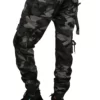 Sagvish Men Army Print Navy Black Cargo