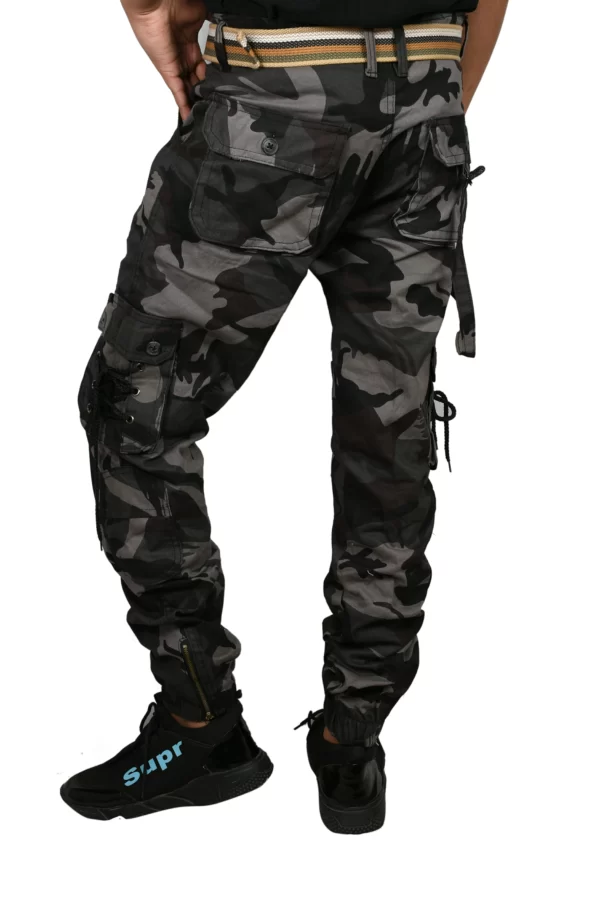 Sagvish Men Army Print Navy Black Cargo