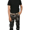 Sagvish Mens Print Navy Black Cargo