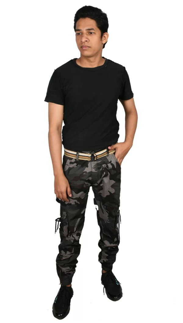 Sagvish Mens Print Navy Black Cargo