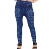 Sagvish Women Blue White Flower Jeggings