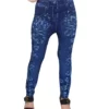 Sagvish Women Blue White Flower Jegging