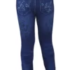 Sagvish Womens Blue White Flower Jeggings