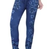 Sagvish Womens Blue White Flower Jegging