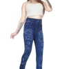 Sagvish Womens Blue White Flower Jegging