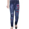 Sagvish Womens Blue 32 Flower Jegging